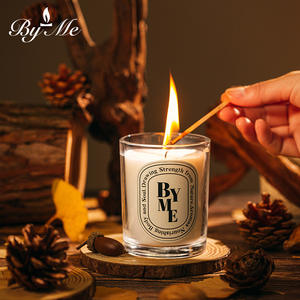 ชุดของขวัญเทียนหอมถั่วเหลือง BYME รูปทรงถ้วยเรียบง่าย โปร่งใส สำหรับตกแต่งภายในบ้าน ระดับไฮเอนด์ - Product Image 3