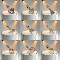 925 Silber Armband Aladdin-Lampe Wunderteppich Kristallkugel Fledermausflügel Herzförmiger Anhänger DIY Perlenkette Zirkon GDTC