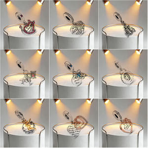 <span class=keywords><strong>Pulsera</strong></span> de Plata Pura 925, Lámpara de Aladino, Alfombra Mágica, Bola de Cristal, Alas de Murciélago, Colgante Mágico en Forma de Corazón, Collar de Cuentas DIY - Product Image 6