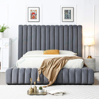 Deutschland Light Luxury Pink New Design Kingsize-Bett rahmen Moderne Schlafzimmer möbel Holzbett rahmen Hoch gepolstertes Aufbewahrung sbett für Mädchen