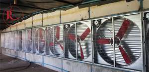 전기 온실 환기 장비 멀티 팬형 벽걸이 형 나일론 블레이드 AC 배기 팬 가금류 농장 지멘스 모터 - Product Image 6