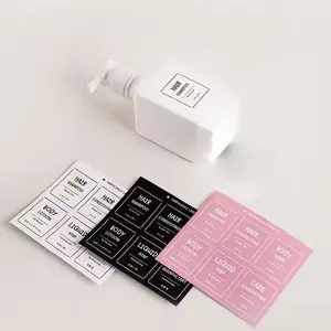 Manufacturer Customized Labels Stickers Brand Logo Shampoo Labels Waterproof Cosmetic Labels