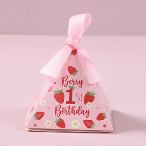 12 pezzi scatola di caramelle di compleanno per la prima festa del bambino scatola regalo di compleanno per ragazza bellissima scatola regalo di compleanno rosa - Product Image 4