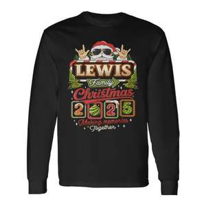 T-shirt à manches longues de Noël 2025 de la famille Lewis : Créons des souvenirs ensemble - Product Image 1