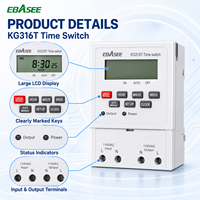 EBASEE KG316T Mini Relais Temporisé Numérique Multifonction 16A 110V/220V avec Réglage jusqu'à 12 Heures