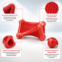 Jouet distributeur de friandises pour chien TPE Twist Bone, jouet interactif à mâcher en forme d'os pour la distribution de nourriture, jouet de puzzle IQ résistant aux morsures pour chiens