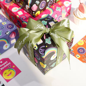 Vente en gros de rouleaux de mouchoirs d'anniversaire de haute qualité sourire visage emballage rouleau de papier d'emballage artisanat supérieur - Product Image 6