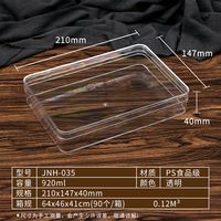 Boîte à dessert en plastique acrylique PS transparent extra épaisse, pour mousse, gâteau, tiramisu, biscuits, emballage pour pâtisserie, livraison directe d'usine