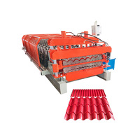 Machine de formage à froid de double couche pour toitures en acier, contrôlée par PLC