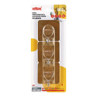 Crochet de cuisine adhésif argenté à double couche avec ventouse à vide sans trace Crochet de rangement mural pour serviettes