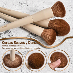 JLY Ensemble de 18 pinceaux de maquillage vegan de luxe avec <span class=keywords><strong>correcteur</strong></span> et contour, logo personnalisé disponible, manche - Product Image 3