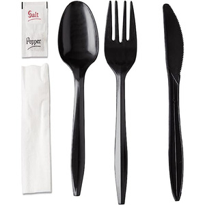 Ensembles de couverts jetables robustes Cuillères en plastique <span class=keywords><strong>Forchette</strong></span> Fourchettes et couteaux Nipkin - Product Image 2