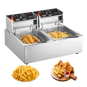 <span class=keywords><strong>Friteuse</strong></span> <span class=keywords><strong>électrique</strong></span> commerciale 12L double réservoirs amovibles 220V comptoir poulet frites frites frites 6L - Product Image 1
