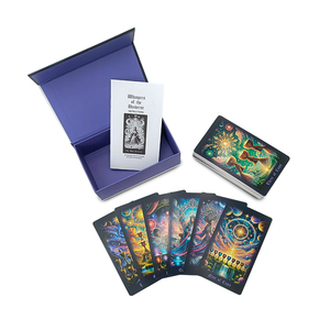 Đọc chuyên nghiệp tùy chỉnh Bạc cạnh thẻ Tarot với hộp lưu trữ từ tính - Product Image 2