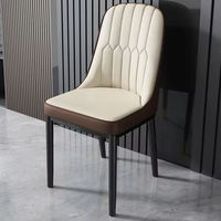 Ensemble de chaises de café en gros, chaises de salle à manger pivotantes en cuir, chaises de cuisine élégantes avec pieds en métal pour la maison, le bureau et l'appartement