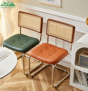 <span class=keywords><strong>Silla</strong></span> de Comedor Wayon Estilo <span class=keywords><strong>Cesca</strong></span> Moderno de Mediados de Siglo, Acero Inoxidable, Cuero PU Marrón - Product Image 3