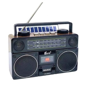 Radiocasete Portátil AM/FM, Grabadora de Casete Vintage, Boombox de <span class=keywords><strong>los</strong></span> <span class=keywords><strong>80</strong></span>, Grabadora de Casete Solar con Altavoz - Product Image 2