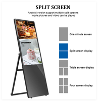 Affichages numériques LCD pliables gratuits pour centres commerciaux, écrans publicitaires CMS 2K 4K 43 pouces sur pied, affichage de bienvenue