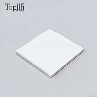 Sous-verre en céramique vierge pour sublimation, carré blanc avec support en liège pour transfert thermique DIY, décoration de table, cadeau, vente en gros Topjlh