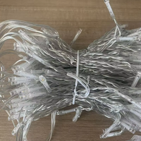 Außen- und Innenbereich Funkelnde Stern-Lichterkette Weihnachtsdekoration 3x3M 300 LED Fenstervorhang-Lichterkette mit 8 Modi und Transformator
