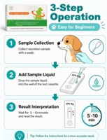 Hunde-CPV-Antigen Schnelltest-Kit Canine Parvovirus Diagnostik-Set Tierklinik Veterinär-Testkarte