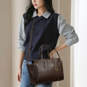 Bolsa Tote Vintage de Couro PU Personalizada de Grande Capacidade para Mulheres, Bolsa Multifuncional para Trabalho e Deslocamento Diário - Product Image 6