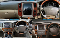 Lecteur DVD de voiture 12.1 pouces 4 + 64G pour TOYOTA LAND CRUISER 100 2002-2007 /LEXUS LX470 2003-2007 RHD 1280x720 Résolution 2.5D Écran