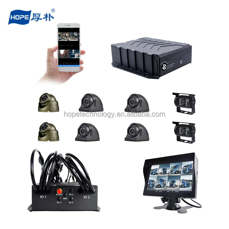 CMSV6オンライン4Gmdvr8チャンネル1080p4G GPS ahd赤外線防水IP68カメラトラックMdvr8Ch