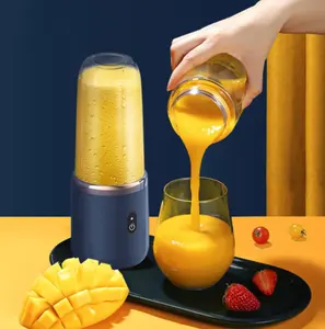 2023 ขายร้อนเครื่องปั่นผลไม้แบบพกพา 400Ml Miniไฟฟ้าFresh Juicerเครื่องปั่นพลาสติกUsb OEMสแตนเลส 40 3.7Vสีฟ้า,สีชมพู