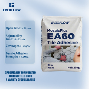 Adhésif pour carrelage à base de <span class=keywords><strong>ciment</strong></span> résistant à l'eau 20kg EA60 <span class=keywords><strong>Colle</strong></span> pour carrelage mosaïque en verre et pierre - Product Image 4