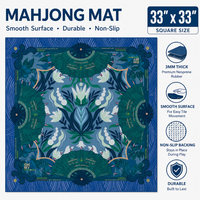 Tapis de mahjong américain Luxedge de haute qualité, 33 pouces, en néoprène avec coutures de 3 mm, imperméable et silencieux