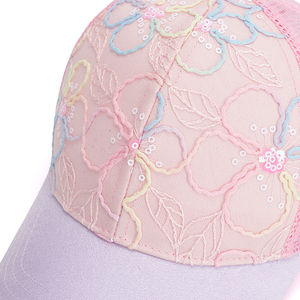 Nueva Gorra de Béisbol de Moda para Niñas, Certificada por BSCI, Personalizable, con Lentejuelas, Transpirable, de Malla de Algodón Rosa, Gorras Deportivas - Product Image 4