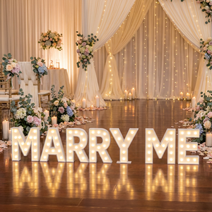 Wedding Decor 3D Marry Me LED Marquee Letters CE RoHs 4Ft Love Letters Transformer Powered Big Giant Light up - Product Image 3