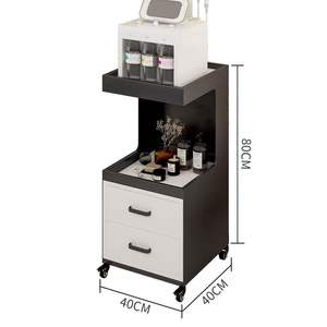 Table de salon multifonctionnelle en métal avec étagère de rangement multi-niveaux pour salon de coiffure et outils de coiffeur pour chambre à coucher - Product Image 3