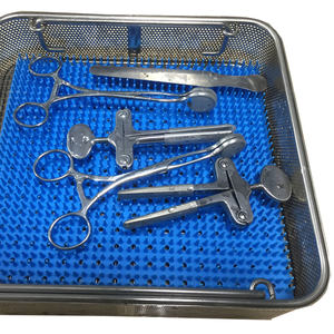 Medische Kwaliteit Siliconen Pin <span class=keywords><strong>Mat</strong></span> Vingermatten Met Geperforeerde Basis Voor Chirurgische Instrument Sterilisatie Trays Gaas Mand - Product Image 2