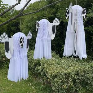 Nuevo Adorno Colgante de Panal de Papel con Diseño de Fantasma para Halloween, Decoración Festiva para Fiestas, Embalaje Sencillo - Product Image 3