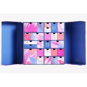 Custom Biodegradable Grey Paper Board Mystery <b>Surprised</b> Gift Magnetic Packaging <b>Box</b> Countdown Christmas Calendar Gift <b>Box</b> - Product Image 6