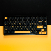 Aflion 108 Keys PBT Dye Sublimation Keycaps for Mechanical Keyboard Custom Drawing Yellow White 2-Color ANSI/ISO Layout Single