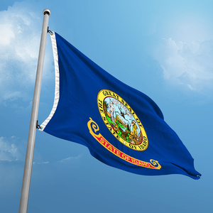 Bandera de país nacional Banner Banners de decoración al aire libre personalizados 3x5FT Doble costura de alta calidad con colores vivos Bandera de EE. UU. <span class=keywords><strong>Idaho</strong></span> - Product Image 1