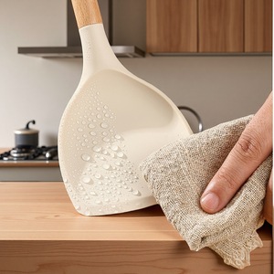 Silicone Spatula And Ladle Set 11 Pieces Heat Resistant Non Stick Kitchen Cooking Tools With Beechwood Handle Nordic Style - Product Image 4