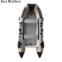 Bateau gonflable Bateau de sauvetage en caoutchouc pour la pêche et l'aviron 0.9mm Plancher en aluminium PVC