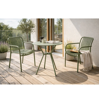Table à manger ronde en métal moderne et portable de 60 cm, vente en gros d'usine, pas cher, pour la maison, l'hôtel, le salon, le balcon, le café