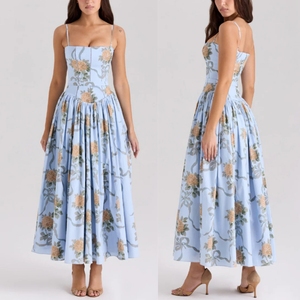 M71 Trendy | Abito Lungo Elegante da Donna con Stampa, Scollo Quadrato e Senza Maniche, Alta Qualità, Stile Boutique - Product Image 3