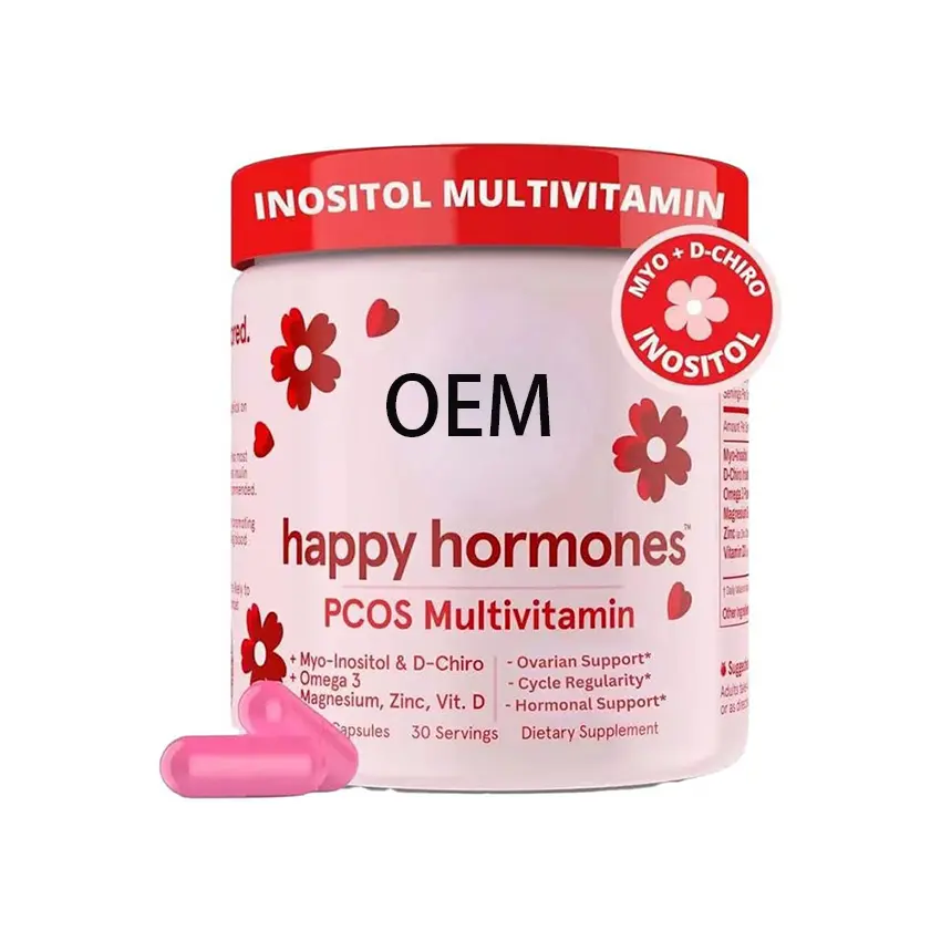 Oem Nieuwe Happy Hormonen Pcos Multivitamine Hormoonbalans Gezondheid Stemmingsupplement Pms Capsule Voor Vrouwen