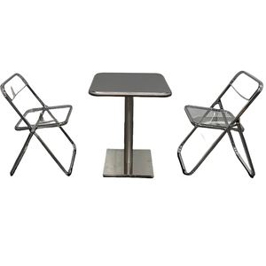 Bàn ghế inox phong cách công nghiệp dành cho quán cà phê, quán trà sữa, quán ăn vặt nổi tiếng trên mạng, cửa hàng bánh ngọt - Product Image 2