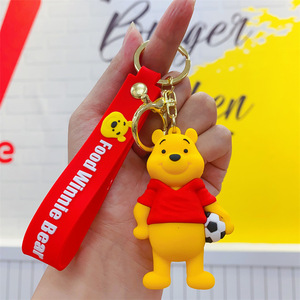พวงกุญแจรูปหมีแนวอินเทอร์เน็ตน่ารักจี้กระเป๋าคู่รักพวงกุญแจรถของขวัญขายส่ง - Product Image 3
