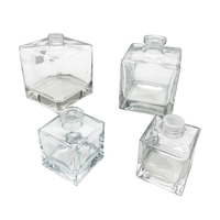 Diffuseur de parfum d'intérieur carré en verre de grande capacité 100 ml pour décoration personnalisée de la maison