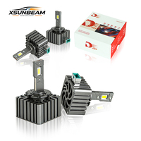 Kit de Conversión de Bombillas LED para Faros Delanteros de Automóvil, Serie D, Súper Brillantes, con Tubos Dobles de Cobre, D3S, D1S, D2S, D3S, D4S, D5S, D8S
