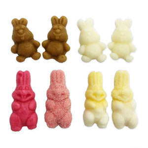 Venta al por mayor de caramelos con forma de conejo de Pascua, caramelos de confitería, aperitivos, dulces americanos, caramelos de goma glaseado - Product Image 1