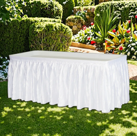 Nouvelle table pliable en plastique blanche de 6 pieds pour les fêtes en intérieur et en extérieur